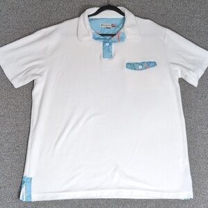 Weekender Birds of Paradise Terrycloth Polo Size XL Made In The USA